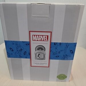 Scentsy Marvel Captain America Warmer with Blue and Gray Design